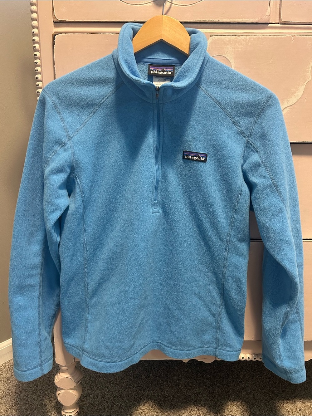 Patagonia Light Blue Women's Quarter-Zip Fleece Pullover